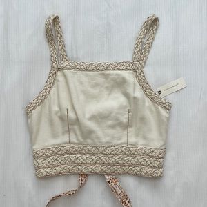 Anthropologie Pilcro Corset Back Top